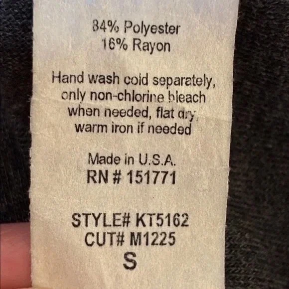 LE LIS Small Archer Two Tone Long Sleeve Crop Top Exposed Seams High Neck Fitted - Picture 8 of 8